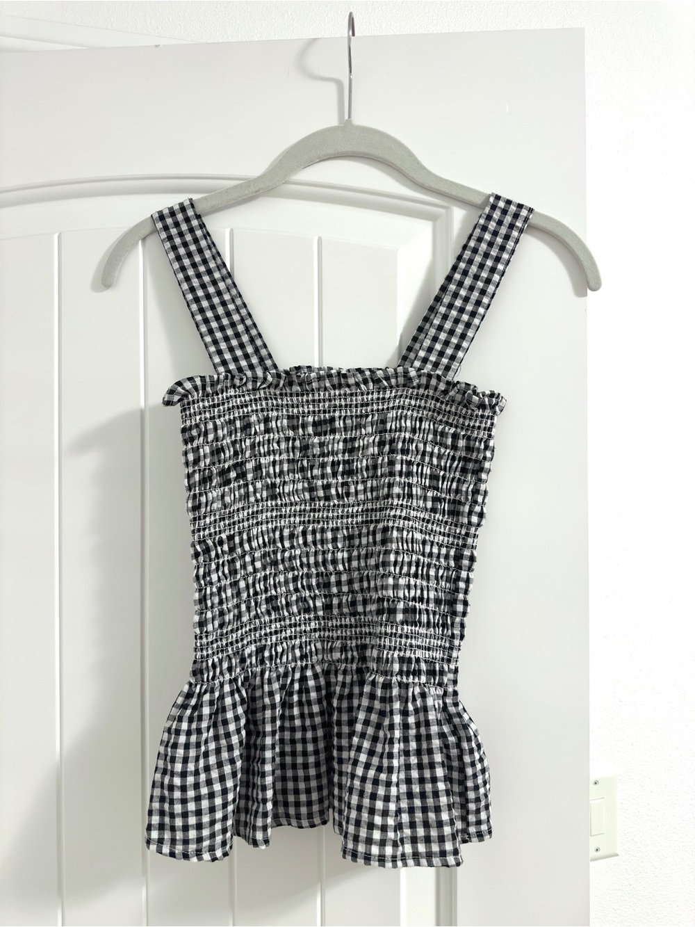 Urban Outfitters Gingham Peplum Top